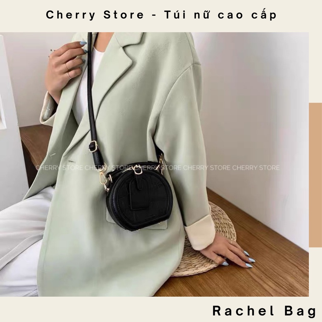 Túi đeo chéo nữ dáng cốp tròn hàng cao cấp cực xinh phong cách Hàn Quốc Rachel Bag [ẢNH THẬT]