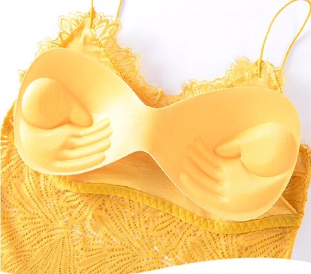 Áo Bra Ren Lá Dáng Lửng