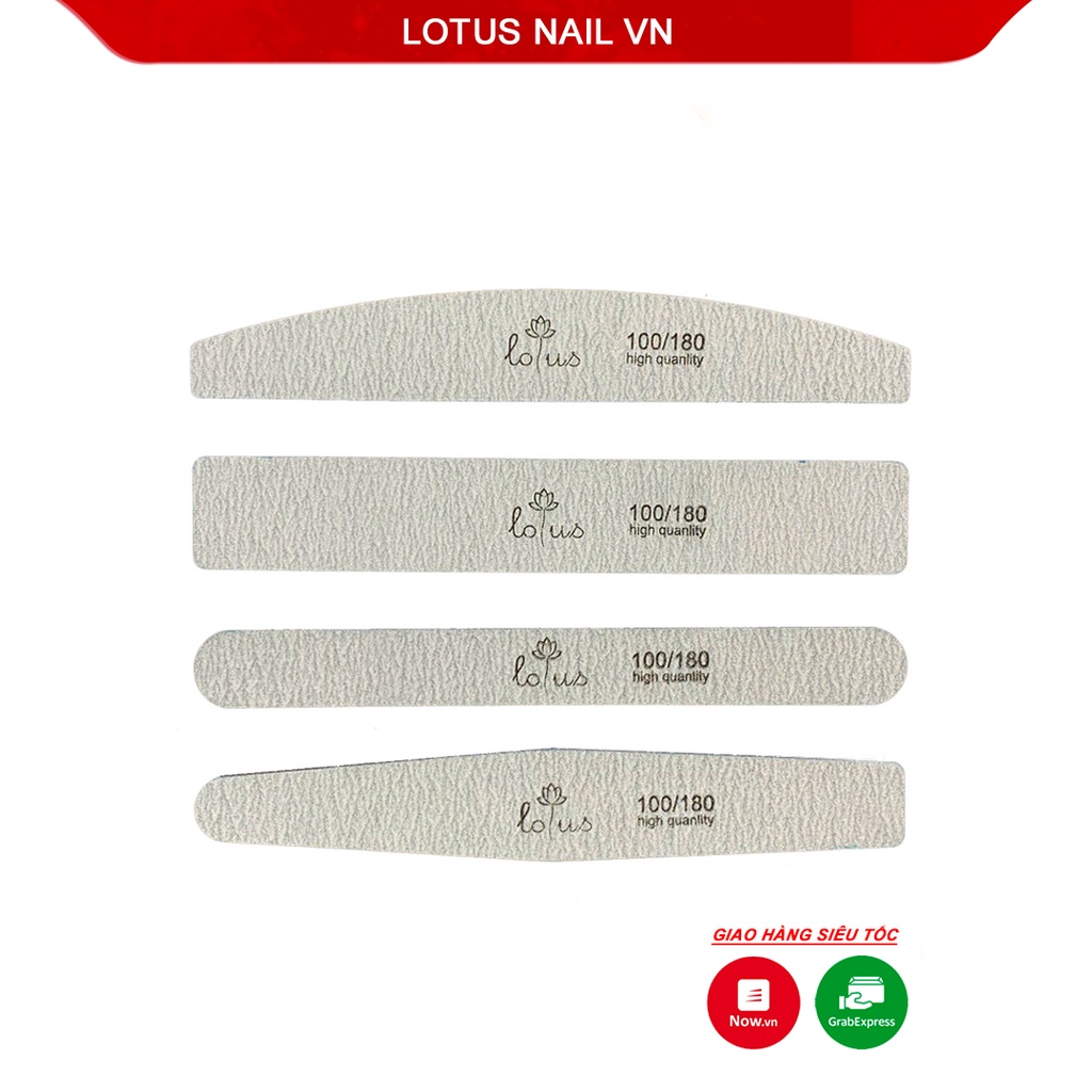 Dũa móng tay, dũa nhám Lotus loại dày cao cấp nhiều hình dáng