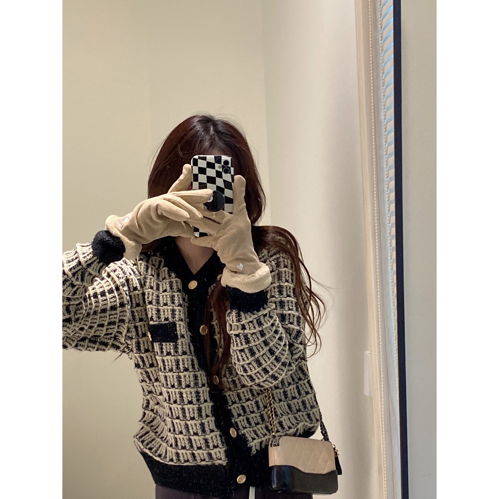 Cocory vn Áo Cardigan Dệt Kim Tay Dài Phong Cách Thời Trang Retro Dành Cho Nữ