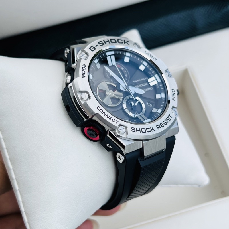 Đồng hồ G-steel nam GST-B100-1A kết nối bluetooth x pin năng lượng ánh sáng chính hãng new fullbox bảo hành 5 năm