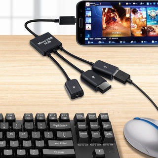 Cáp chia cổng micro usb otg 3 trong 1 chuyên dụng cho xiaomi samsung