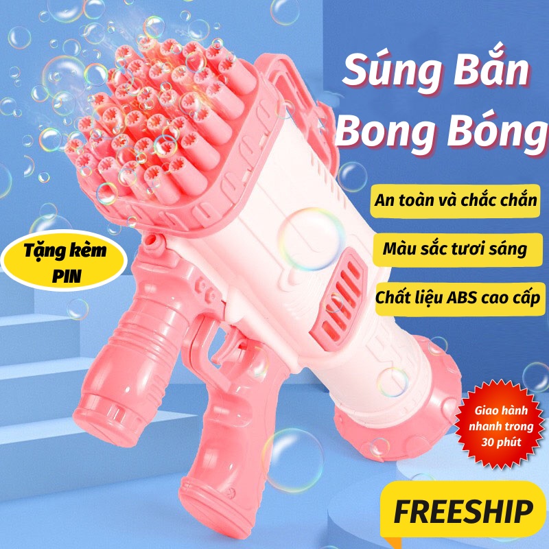 Súng Bắn Bong Bóng Đồ Chơi Cho Bé Máy Bắn Bong Bóng Sạch Sẽ Độc Đáo LEON OFFICIAL