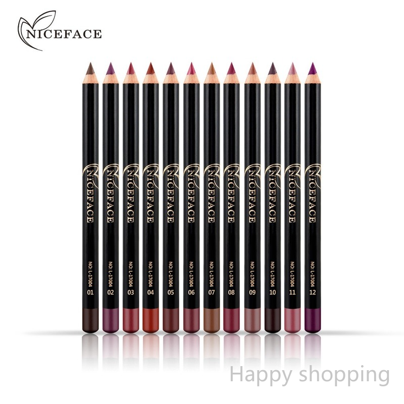 (Hàng Mới Về) Bút Kẻ Viền Môi Niceface 12 Màu Tùy Chọn Chống Thấm Nước | BigBuy360 - bigbuy360.vn