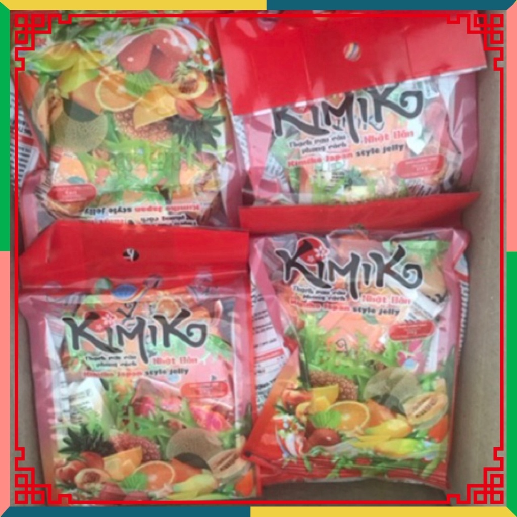 Thạch Rau Câu Kimiko Japan dạng túi Gói 216g