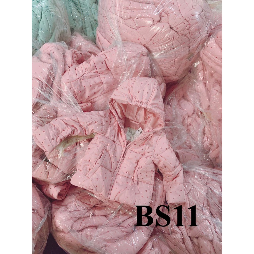 * Mã BS11: Áo phao bé gái hai màu in sao Real Kids xuất dự xịn đét, áo đẹp quá bé mặc lên rất đáng yêu