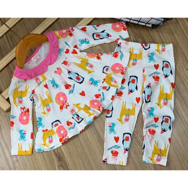 BIG SaLe - Bộ dài tay thun nhiều mẫu cho bé gái đồ bộ trẻ em quần áo trẻ em