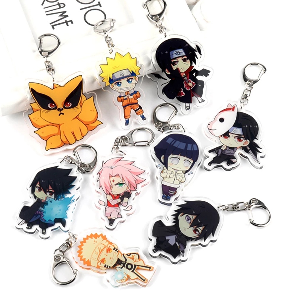 Móc khóa bằng acrylic hình nhân vật Naruto Gaara Uchiha Itachi Kakashi Sakura Sasori Men