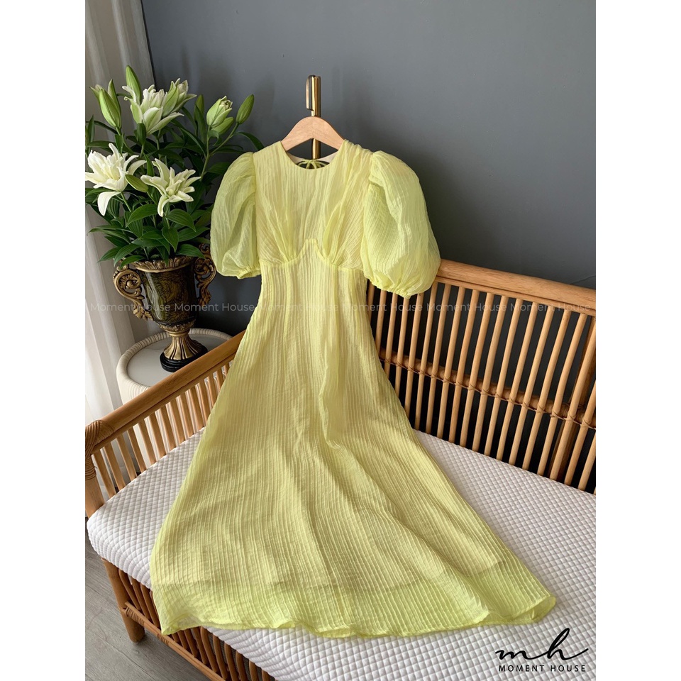 Đầm maxi tay bồng, chất liệu cao cấp, phía sau cột dây cách điệu (LUNA DRESS)