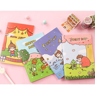 Sổ chiết, sổ lưu trữ Washi Tape, Sticker Mỗi Ngày Mỗi Vui 60 trang khổ A5 xinh xắn