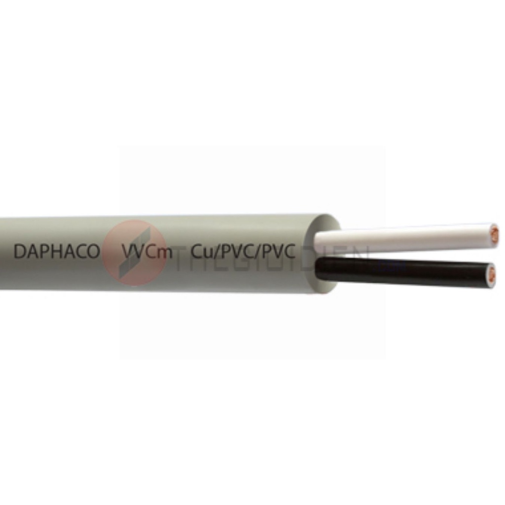 Dây điện đôi Daphaco chính hãng, dây 2x1.5, 2x2.5 tròn xám 2 lớp vỏ bọc PVC, 100% đồng nguyên chất, bán theo mét tới