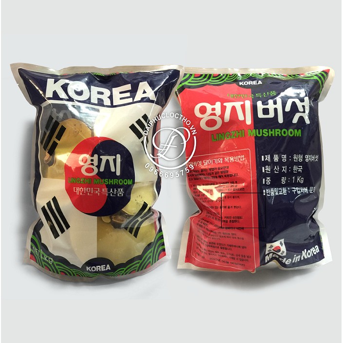Nấm Linh Chi túi xanh lam cờ Hàn Quốc, Túi 1KG