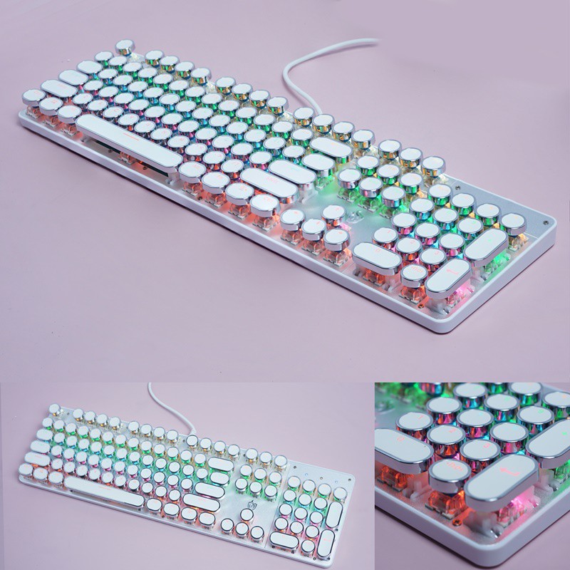 BÀN PHÍM CƠ HJK900 NÚT TRÒN LED