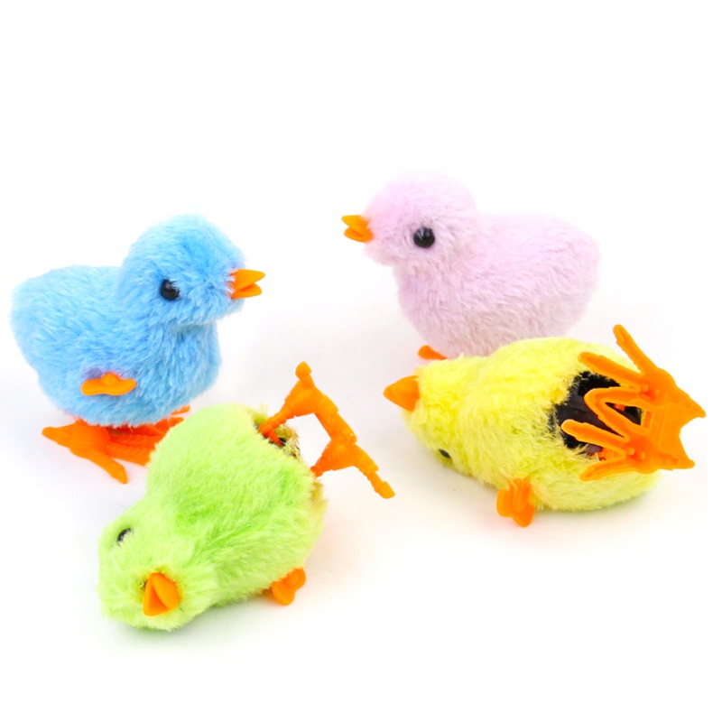 Gà con lông nhung nhảy bật lên dây cót dễ thương cho bé