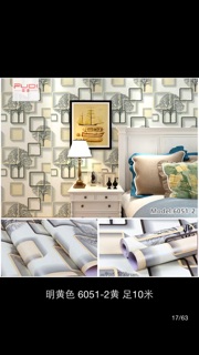 Decal giấy dán tường 3D ô vuông tím
