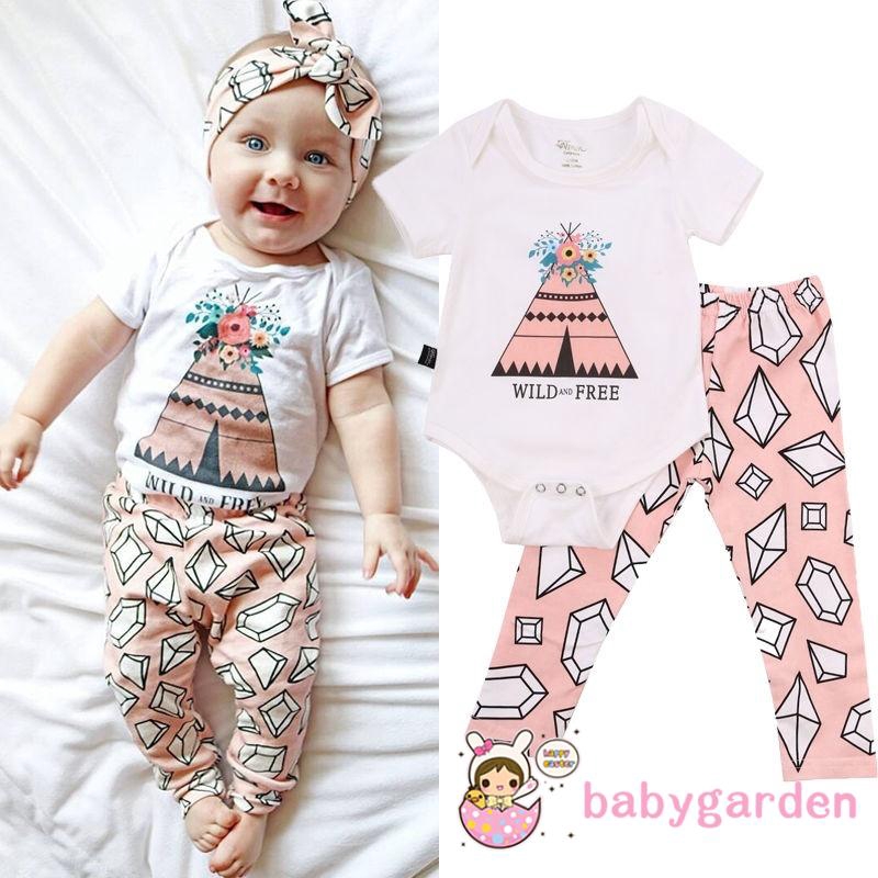 Bộ Bodysuit Một Mảnh Hình Hoa Dễ Thương Cho Bé