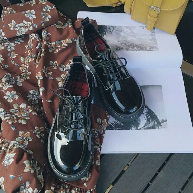 [ Order]  Giầy ulzzang da bóng dây nơ ( kèm ảnh thật sau) | BigBuy360 - bigbuy360.vn