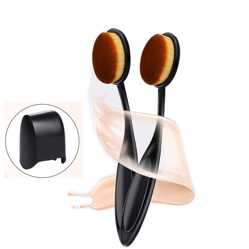 Cọ Tán Kem Nền Trang Điểm Cao Cấp Cán Dài - Mút Tán BB/ CC Cream Có Nắp Chuyên Nghiệp Clovershop68