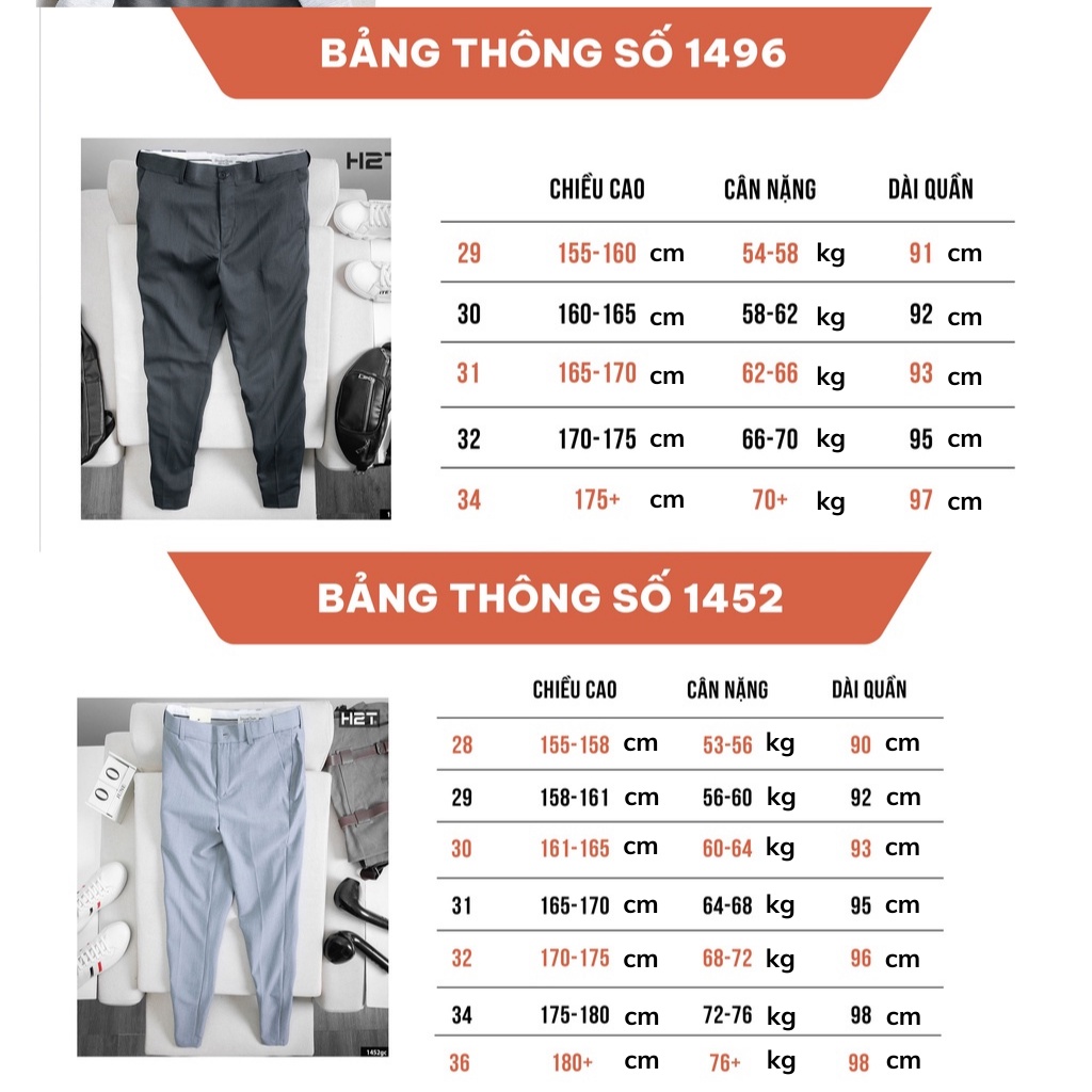 Quần Âu Nam H2T Simwood Denim Dáng Slim Fit, Ôm Vừa Vặn, Chất Vải Mềm Mịn 1452, 1496