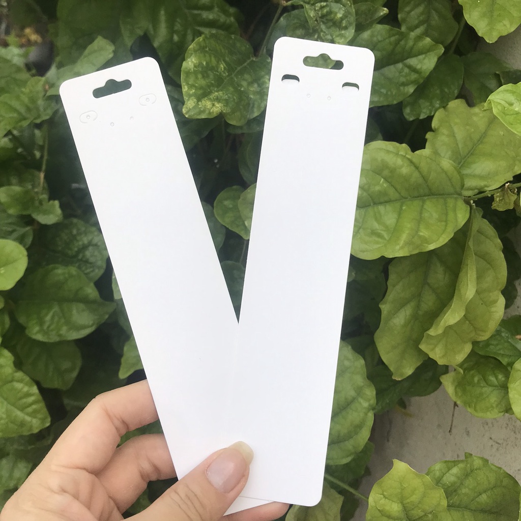 100 thẻ treo dây chuyền kết hợp khuyên tai size 4.5x18cm