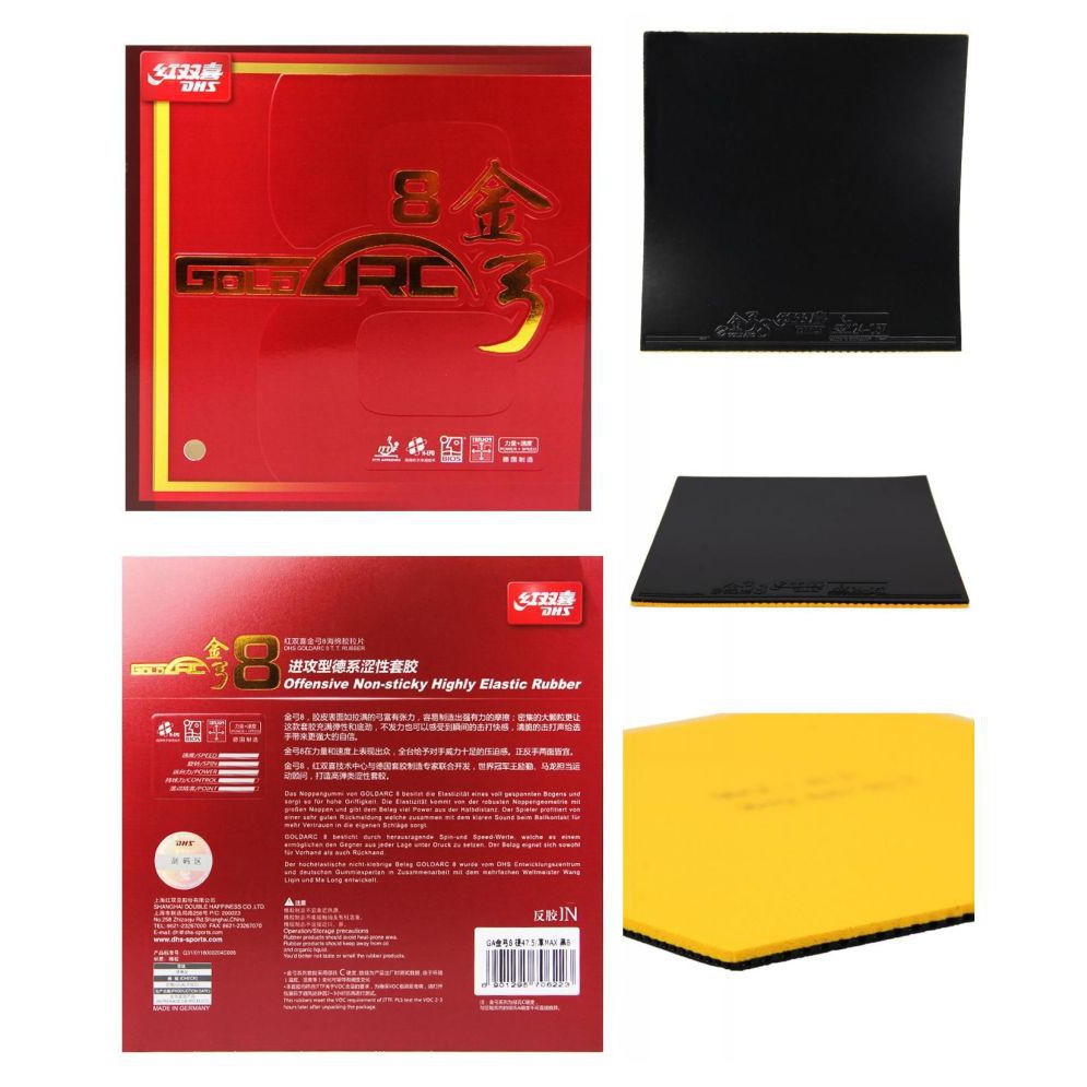 DHS GoldArc 8 - Mút Vợt Bóng Bàn Cao Cấp Chính Hãng - Lót Bọt Khí, Sản xuất tại Đức