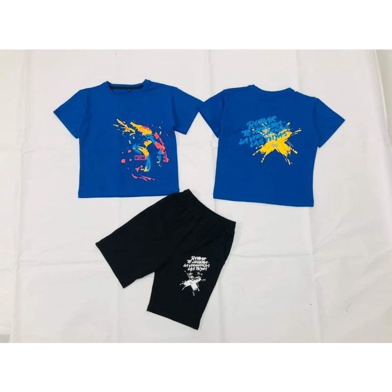 Bộ tay ngắn quần đùi thun cotton 100% chính phẩm hàng shop cho bé trai size cồ