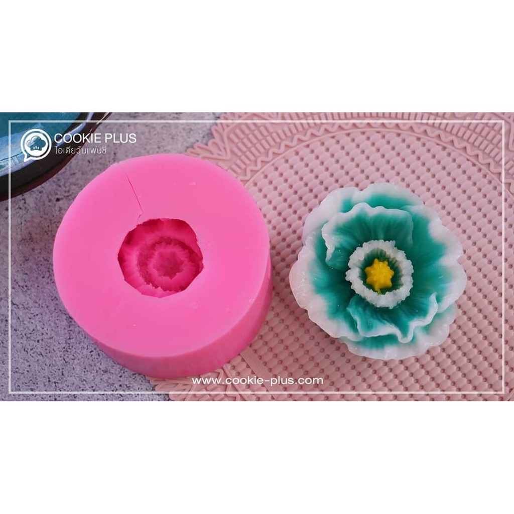 Khuôn silicon hoa anh túc 3d