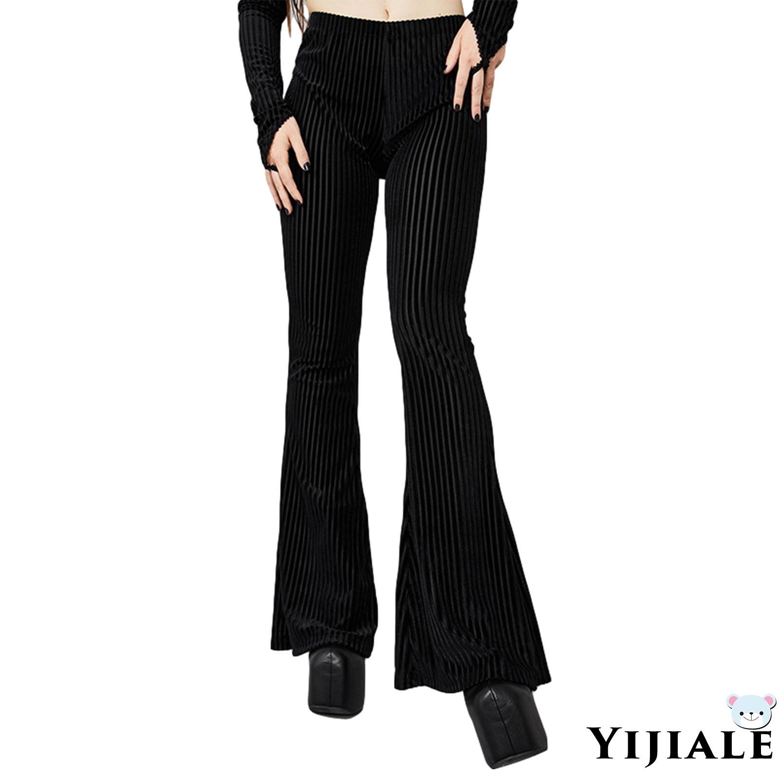 Quần Dài Ống Loe Lưng Cao Chất Liệu Da Lộn Phong Cách Cổ Điển Quyến Rũ Cho Nữ %0020 | BigBuy360 - bigbuy360.vn