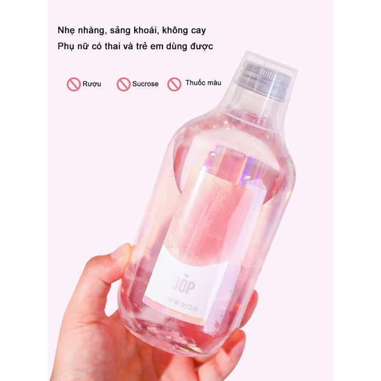 Bop Hộp 20 Gói Nước Súc Răng Miệng Hương Trái Cây Nhỏ Gọn Cho Nam Nữ