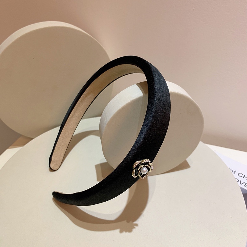 Băng Đô Cài Tóc Đính Hoa Trà Kiểu Pháp Cổ Điển Sang Trọng Thời Trang Cao Cấp