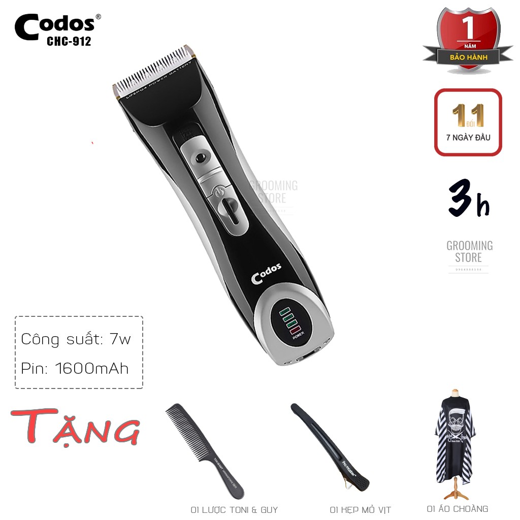 (CODOS CHC 912) Tông đơ cắt tóc chuyên nghiệp - Grooming Store