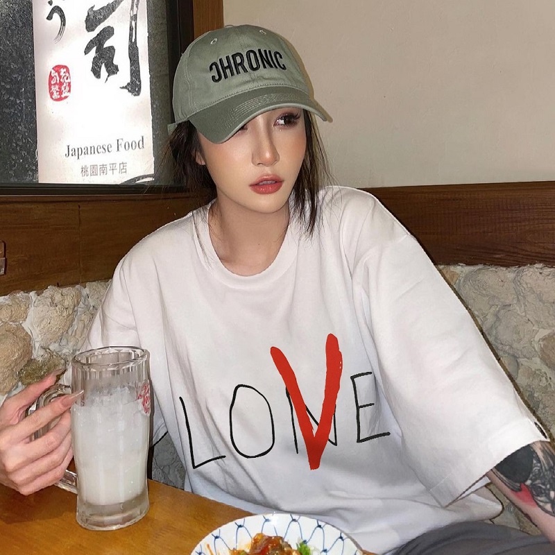 NRVP Áo Thun Cotton Tay Ngắn Cổ Tròn Màu Trơn Thời Trang Dành Cho Nữ