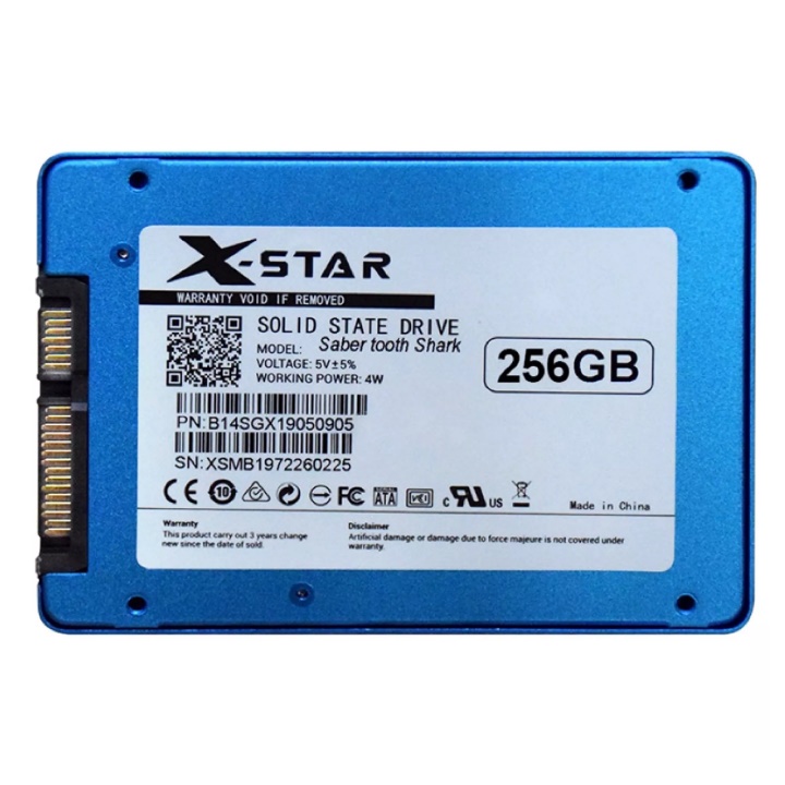 Ổ cứng SSD 256 GB XSTAR SATA3 Drive 2.5 Inch Sequential Read 550MB/s