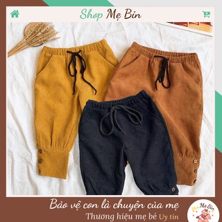 Quần Nhung Cúc Cho Bé Trai Siêu Cưng