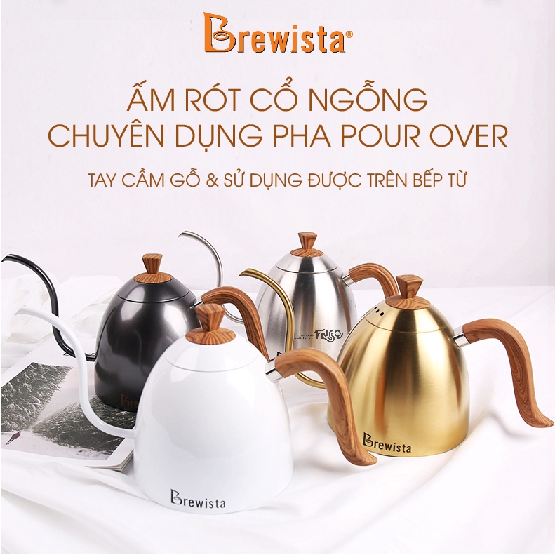 Ấm rót cổ ngỗng pour over Brewista 700ml