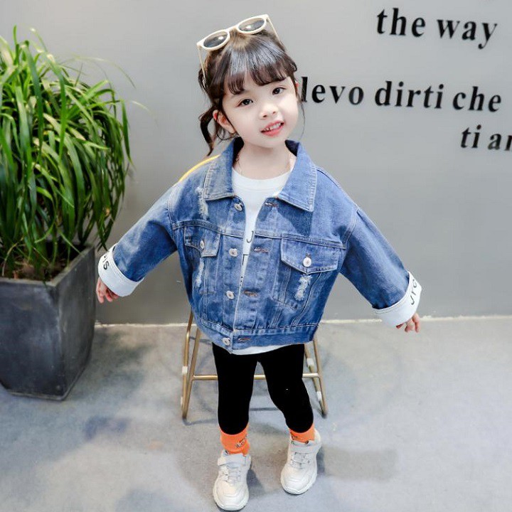 Áo Khoác Jean Cho Bé Trai Bé Gái Chất Jean Đẹp Size Từ 10 Đến 30Kg