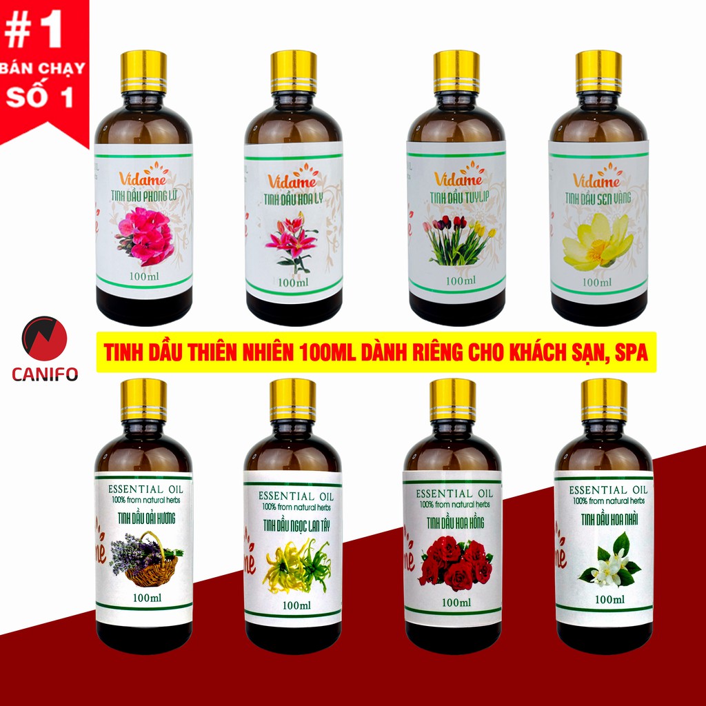 [ 35 mùi] 100ml Tinh dầu CANIFO, 35 mùi cho Spa, phòng ngủ - sả chanh, quế, nhài, Cafe Nhập khẩu, an toàn tuyệt đối