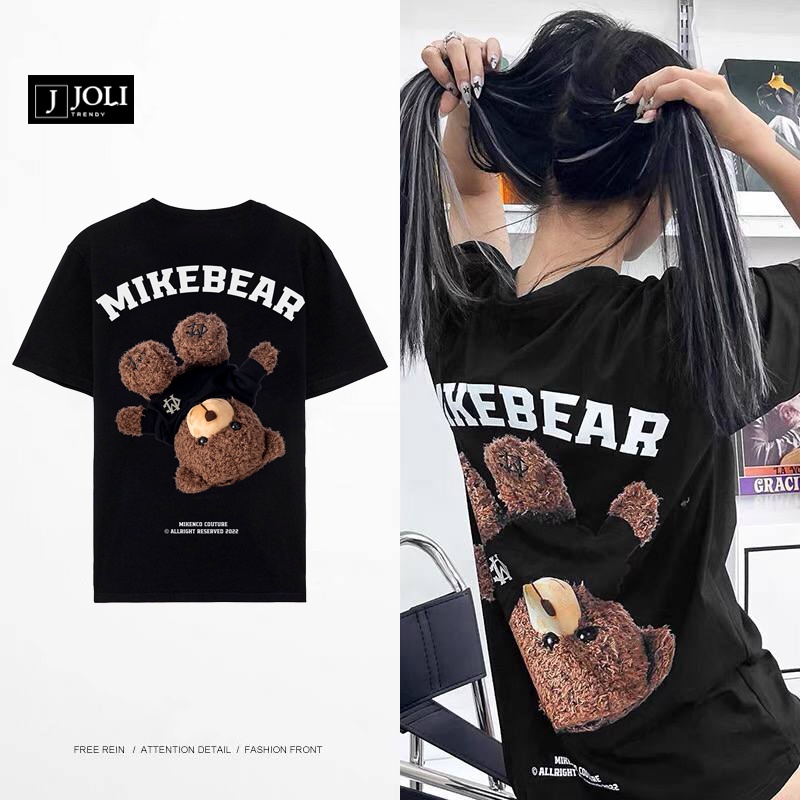 Áo Thun Nam Nữ Unisex MIKEBEAR Cotton Form Rộng Tay Lỡ