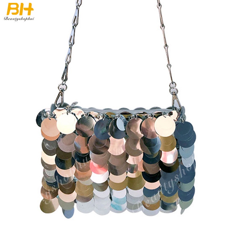 Túi Đeo Chéo Đính Sequin Lấp Lánh Thời Trang Dành Cho Nữ