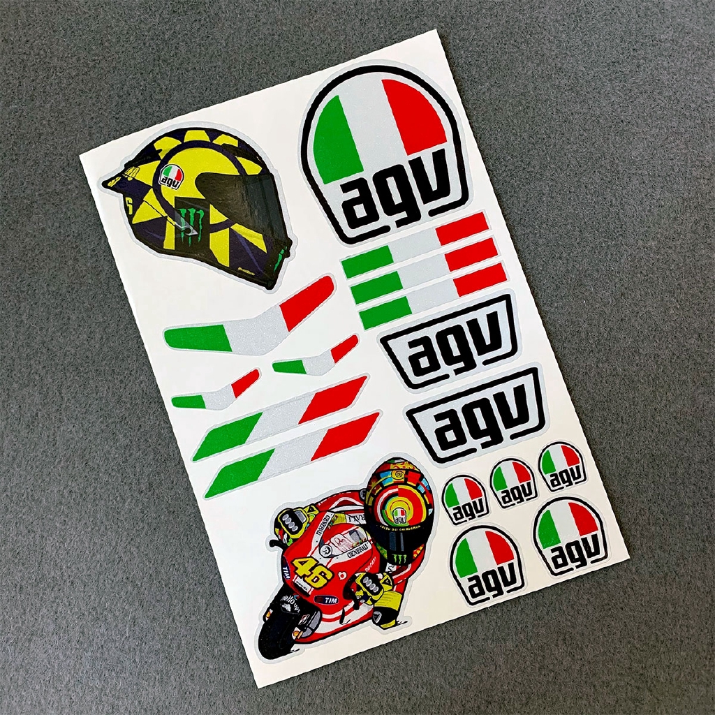 Miếng Dán Phản Quang Chữ The Doctor Vr46 Trang Trí Mũ Bảo Hiểm