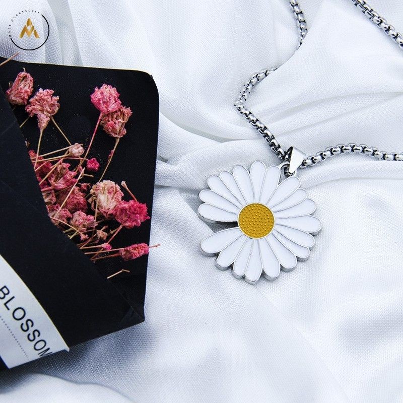 Dây chuyền|Dây chuyền Titan unisex thiết kế hình hoa cúc G-Dragon cực hot - Nhặt Accessories