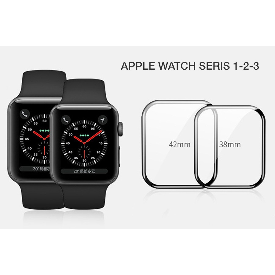 Kính cường lực Nillkin Apple Watch 3D AW+ Size 38mm/ 40mm/ 42mm/ 44mm Full màn hình xịn nhất ( Chính Hãng )