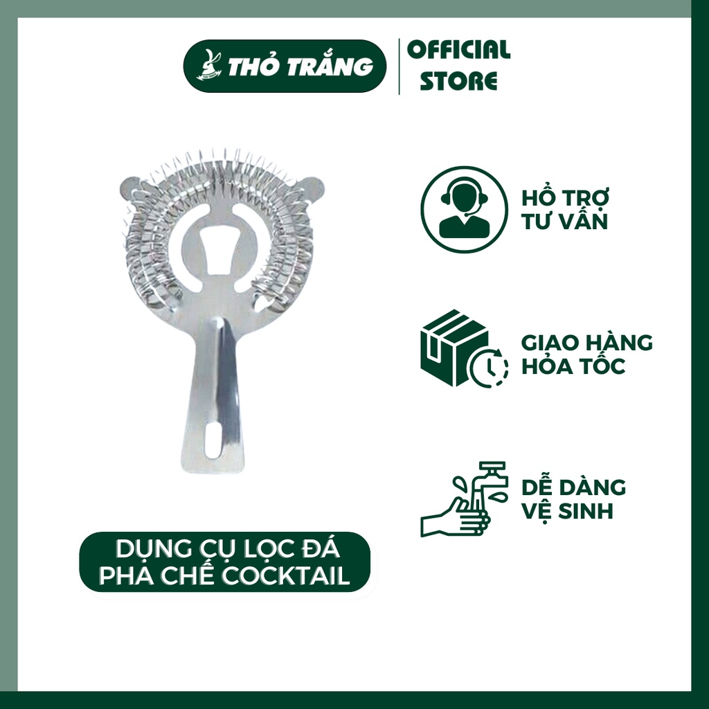 Dụng Cụ Lọc Đá Pha Chế Cocktail Bằng Thép Không Gỉ