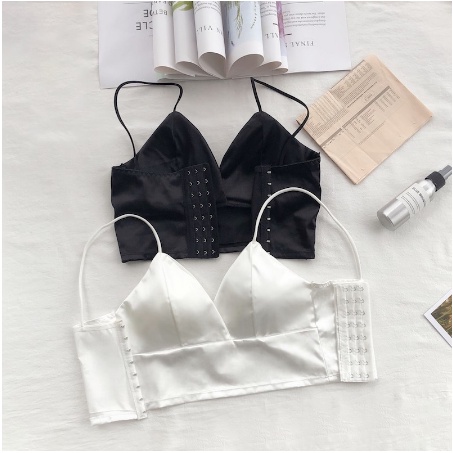 Áo Bra 2 Dây SEXY Chất Phi Lụa 8 Nấc Cài Mềm Mịn Mát Có Đệm Mút Mỏng BRA03