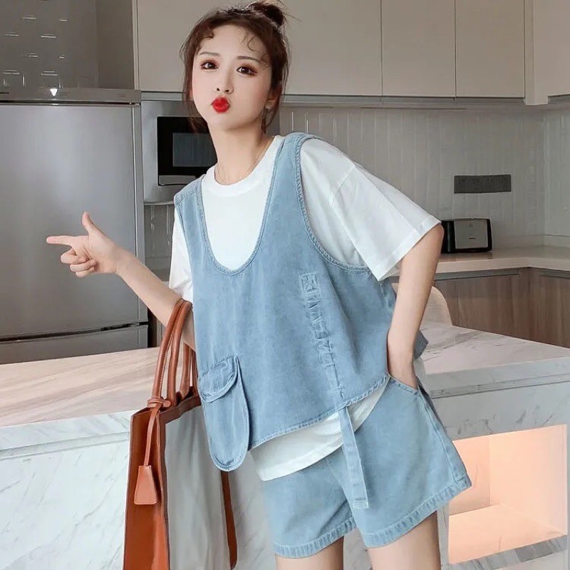 Đồ bộ bầu lửng mặc hè đẹp phong cách hàn quốc có big size cao cấp✅sẵn hàng ✅