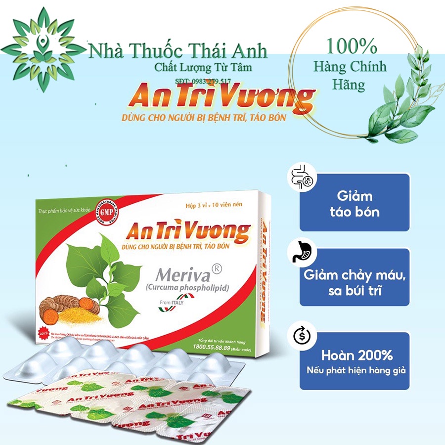 An Trĩ Vương Hỗ Trợ Cải Thiện Táo Bón, Bệnh Trĩ Giúp Thanh Nhiệt, Giải Độc