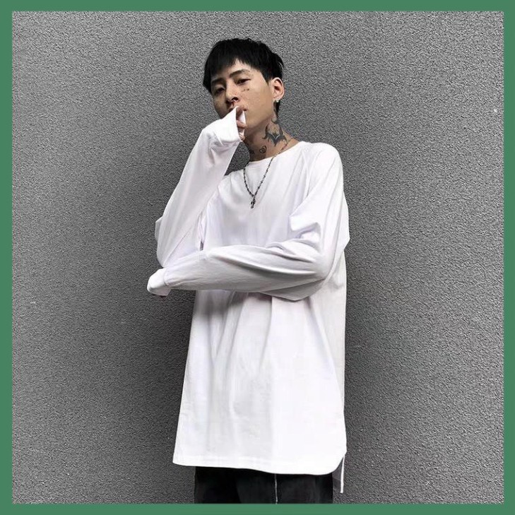 Áo Thun Trơn Dài Tay Xỏ Ngón Long Sleeve Tee Unisex - La mode