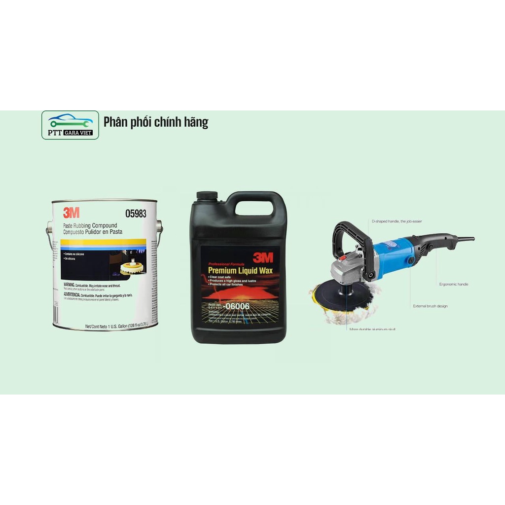 Combo đánh bóng gồm máy đánh bóng và xi chuyên dụng - Bộ 3 siêu đỉnh