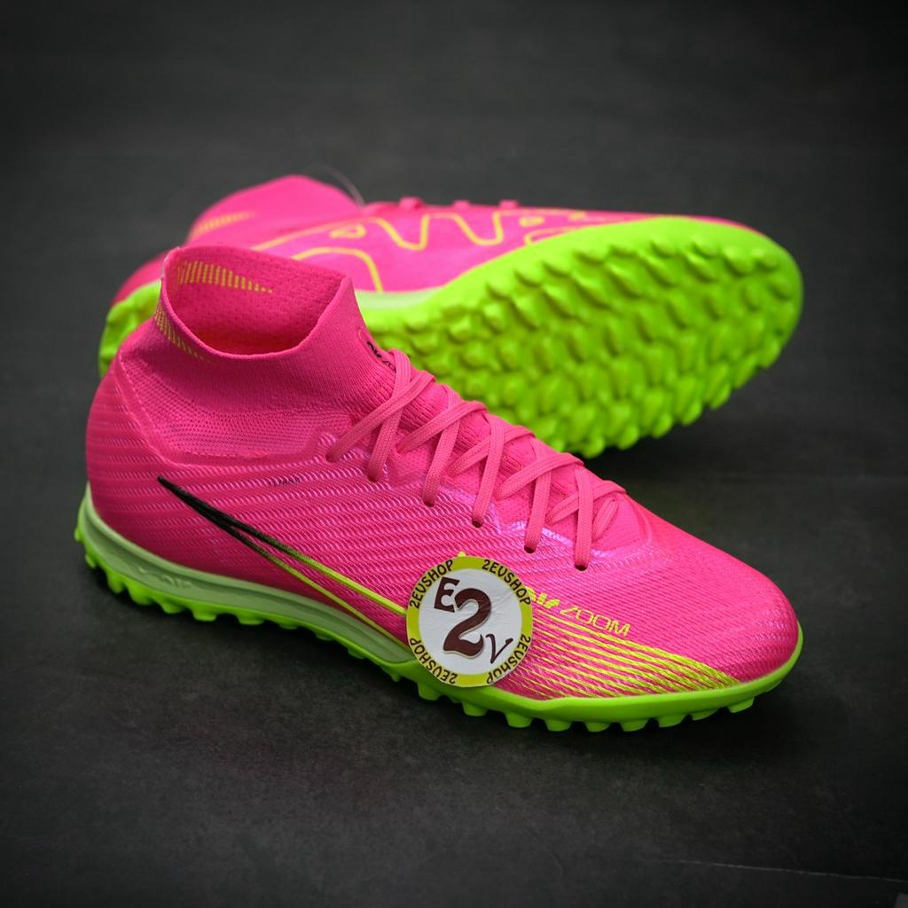 Giày đá bóng nam cao cổ Air Zoom Mer Superfly 9 Elite Hồng, giày đá banh siêu nhẹ - 2EVSHOP