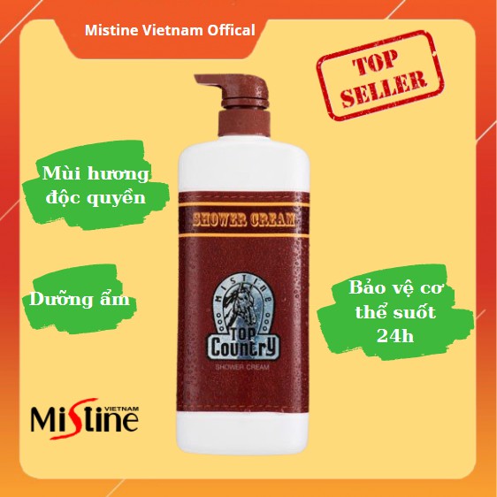 [Chính Hãng Mistine] Sữa Tắm Ngựa Nâu Mistine Top Country Hương Nước Hoa Thái Lan 500ml_TiVa Mart